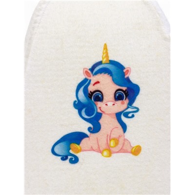 Шапка для бани и сауны «Единорог», шерсть, полиэфир, детская, «Банная забава»