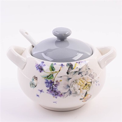 60216 Сахарница 3пр 375мл Букет фантазий доломит LR (х36)