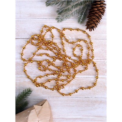 Бусы на ёлку «Шары рельефные», длина 2.7 м, d=8 мм, МИКС