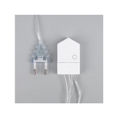 Гирлянда «Сеть-ёлка» 2×2 м, IP20, прозрачная нить, 152 LED, свечение зелёное, 8 режимов, 220 В