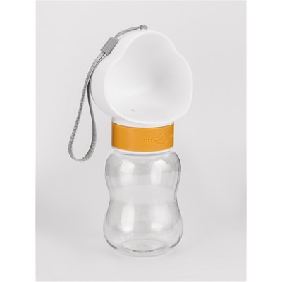 Поилка прогулочная, 585 мл, контейнер для корма, жёлтая