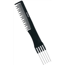Dewal Расческа для начеса / Эконом CO-6506, пластик/металл, 19 см, черный 1595