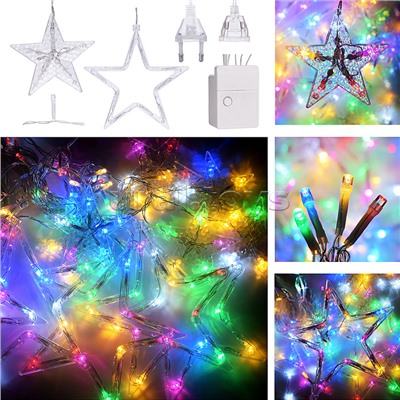 Электрогирлянда интерьерная "Звёзды" цветная