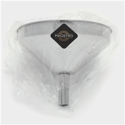 Воронка Magistro Steel, d=14.6 см, с ручкой, 201 нержавеющая сталь