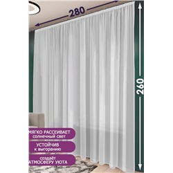 Тюль вуаль Bio-Line размер 280х260 см (Белый)