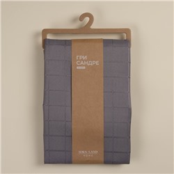 Штора для ванной «Гри Сандре», с люверсами, 180×180 см, полиэстер, коричневая