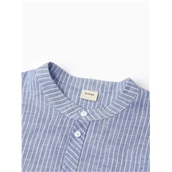 Рубашка мужская MINAKU в полоску, размер 48, белая/голубая