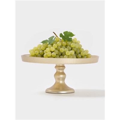 Блюдо для торта «Кувшинка», d=21 см, на ножке, стекло, золотистое