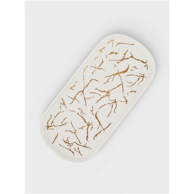 Чайная пара «Мрамор», 2 предмета: чашка 250 мл, блюдце 13.5×11×1 см, керамика, белая