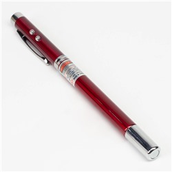 Лазерная указка, выдвижная, 3 в 1: 670 нм, от батареек 3×LR44, красный луч, 15×1 см