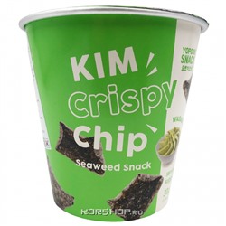 Чипсы из морской капусты со вкусом васаби Kim Crispy Chip Yopokki, Корея, 30 г. Срок до 28.05.2025.Распродажа