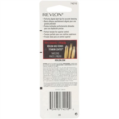 Revlon, Пинцет Expert со скошенными кончиками, 1 шт.