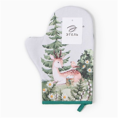 Прихватка-варежка «Этель. Лесная сказка», 20×28 см, белая