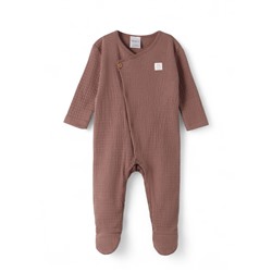 Комбинезон детский из жатой ткани «Крошка Я», рост 68-74 см, шоколадный