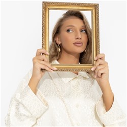 Блуза с асимметричной линией пуговиц, Шёлковый характер