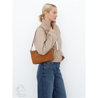 Сумка женская кожаная 8200PEF brown Polina&Eiterou  в Новосибирске