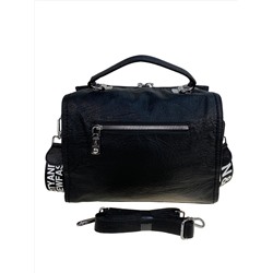 Женская сумка из искусственной кожи, цвет черный