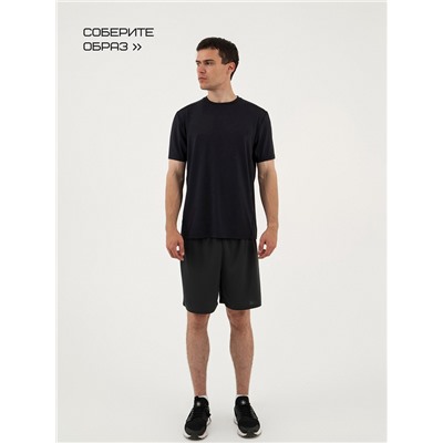 Футболка со вставками мужская Resport, бифлекс, размер M (48), чёрная