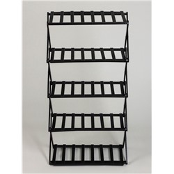 Стеллаж универсальный, 5 полок, 50×25×89 см, напольный, открытый, чёрный, Greengo
