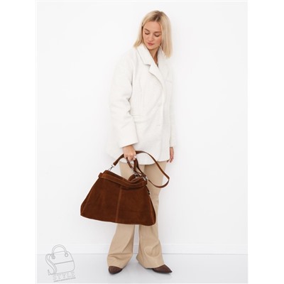 Сумка женская кожаная 6149Q brown Polina&Eiterou