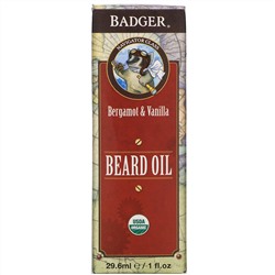 Badger Company, Navigator Class, Beard Oil, Bergamot & Vanilla, 1 fl oz (29.6 ml)