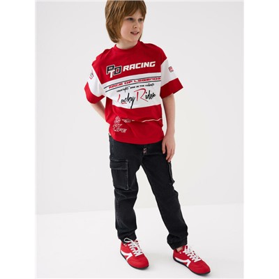 Брюки текстильные джинсовые для мальчиков