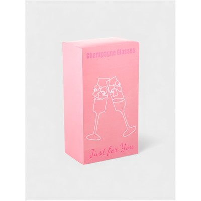 Набор бокалов для шампанского Just for you, 180 мл, 2 шт., 7×24 см, стекло, прозрачный