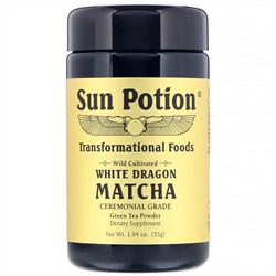 Sun Potion, Из дикорастущего сырья, матча «Белый дракон», церемониальное качество, порошок из зеленого чая, 55 г (1,94 унций)