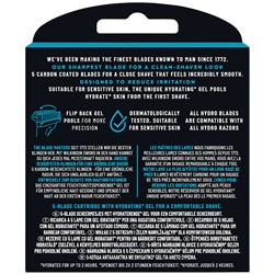 Кассеты для бритвы Schick (Wilkinson Sword) HYDRO-5 Carbon Coated Hydrating Gel (8шт)
