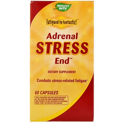 Nature's Way, Fatigued to Fantastic!, Adrenal Stress End, 60 капсул