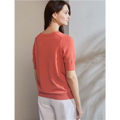 Джемпер тонкой вязки из вискозы с нейлоном