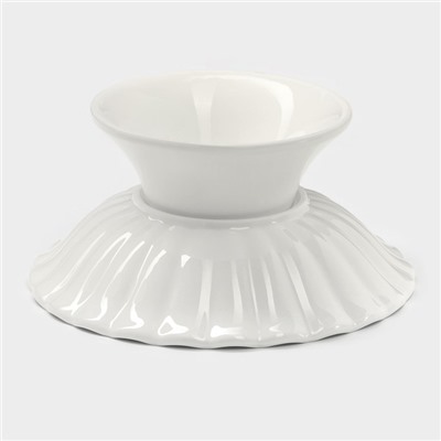 Подставка для десертов Magistro «Цветок», d=21.5 см, фарфор, белая