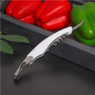 Штопор складной Доляна «Акула», нержавеющая сталь, МИКС