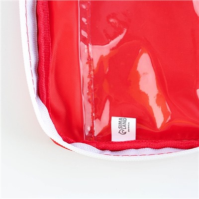 Аптечка дорожная First Aid, красная, 24×12×6 см