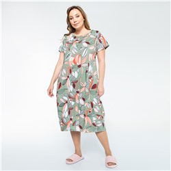 Платье, текстиль, оливковый