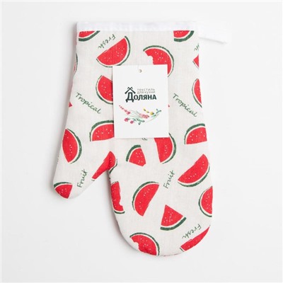 Варежка Доляна «Арбузы» 24×15 см, 100% п/э
