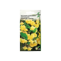 Набор семян Бегония ампельная "Шансон" клубневая, желтая, 5 шт.
