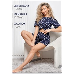 Пижама М22082 (Темно-синий)
