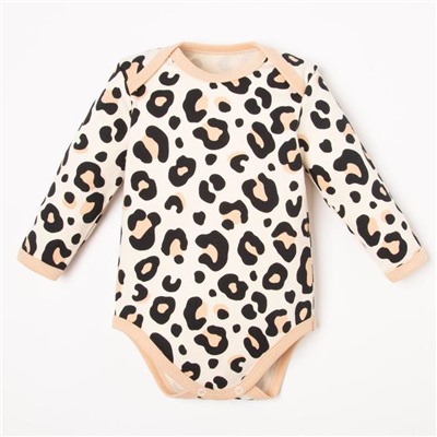 Боди для девочки «Крошка Я. Леопард», рост 62-68 см