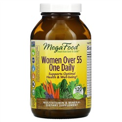 MegaFood, комплекс витаминов и микроэлементов для женщин старше 55 лет, для приема один раз в день, 120 таблеток