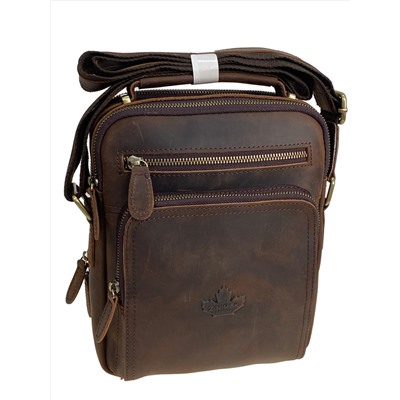 Сумка мужская из натуральной кожи, цвет коричневый