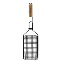 Корзина для барбекю maclay, 23×14 см, нержавеющая сталь, для мангала