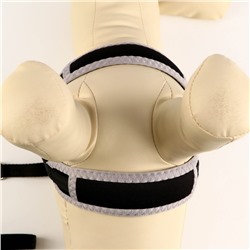 Комплект мягкая шлейка, поводок 120×1 см с вертлюгом, S, ОШ 26-67 см, ОГ 26-67 см, чёрный