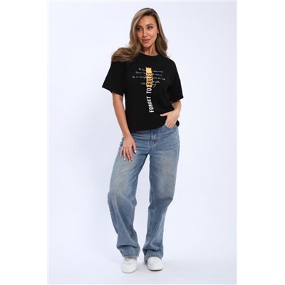 Футболка женская Modellance с принтом 32076 (Черный)