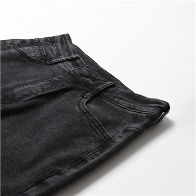 Джинсы женские палаццо утеплённые, размер 27 (42-44), серые