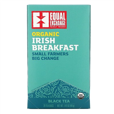 Equal Exchange, Organic Irish Breakfast, Black Tea, 20 Tea Bags, 1.41 oz ( 40 g)