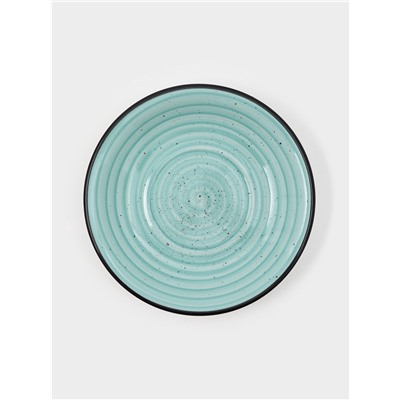 Чайная пара Доляна Nature, 2 предмета: чашка 260 мл, блюдце d=15 см, керамика, голубая