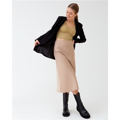 Юбка миди женская MINAKU: Enjoy, экрю, размер 48