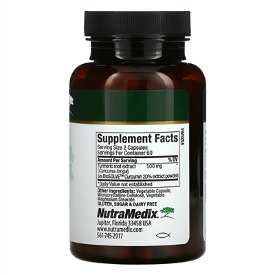 NutraMedix, Curcumin From Turmeric, Supports Healthy Inflammatory Response, 120 Vegetarian Capsules