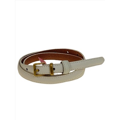 Ремень женский из натуральной кожи, цвет молочный